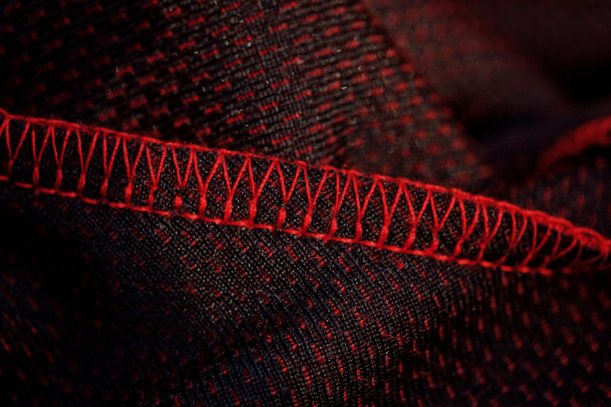 closeup of high-tech embroidered circuit pattern