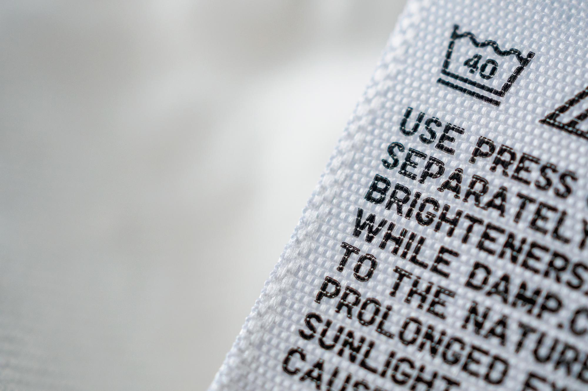 custom embroidered label with reflective thread